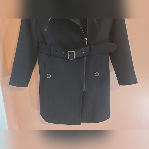 NWOT Suzy Shier Black Trench Coat/ Jacket 🌃🌴 - Picture 3 of 12